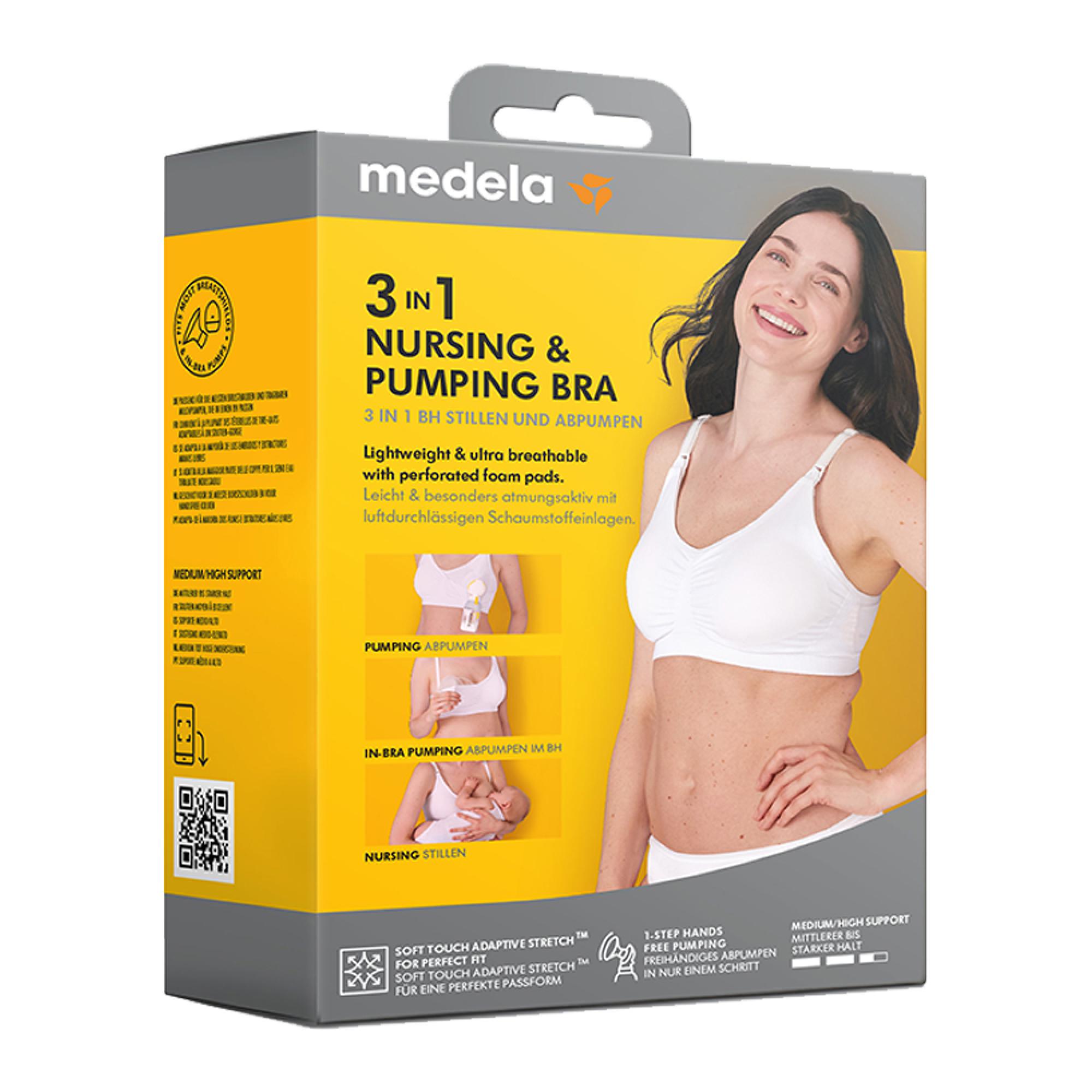 Medela I Bh For Amming Og Pumping Farge Hvit Og St Rrelse S Stk