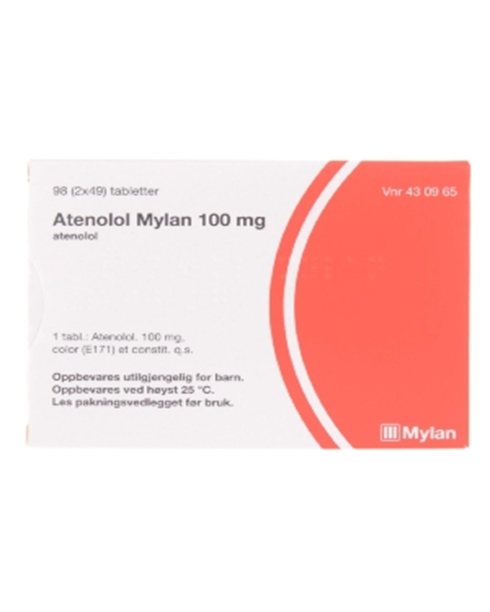 Atenolol Mylan Tab Mg Apotek