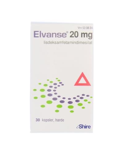 Elvanse 20 Mg Harde Kapsler 30 Stk Apotek 1