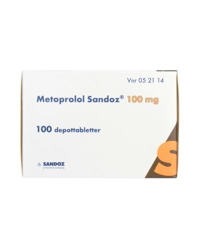 Metoprolol Sandoz 100 mg depottabletter 100 stk - Apotek 1