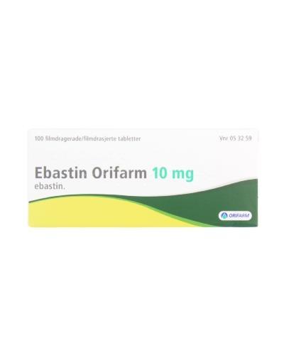 Ebastin Orifarm Tablett Filmdrasjert 10 Mg 100 Stk Apotek 1