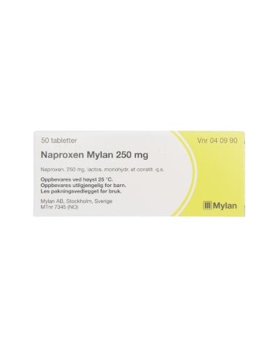 Naproxen Mylan Tablett 250 Mg 50 Stk Apotek 1